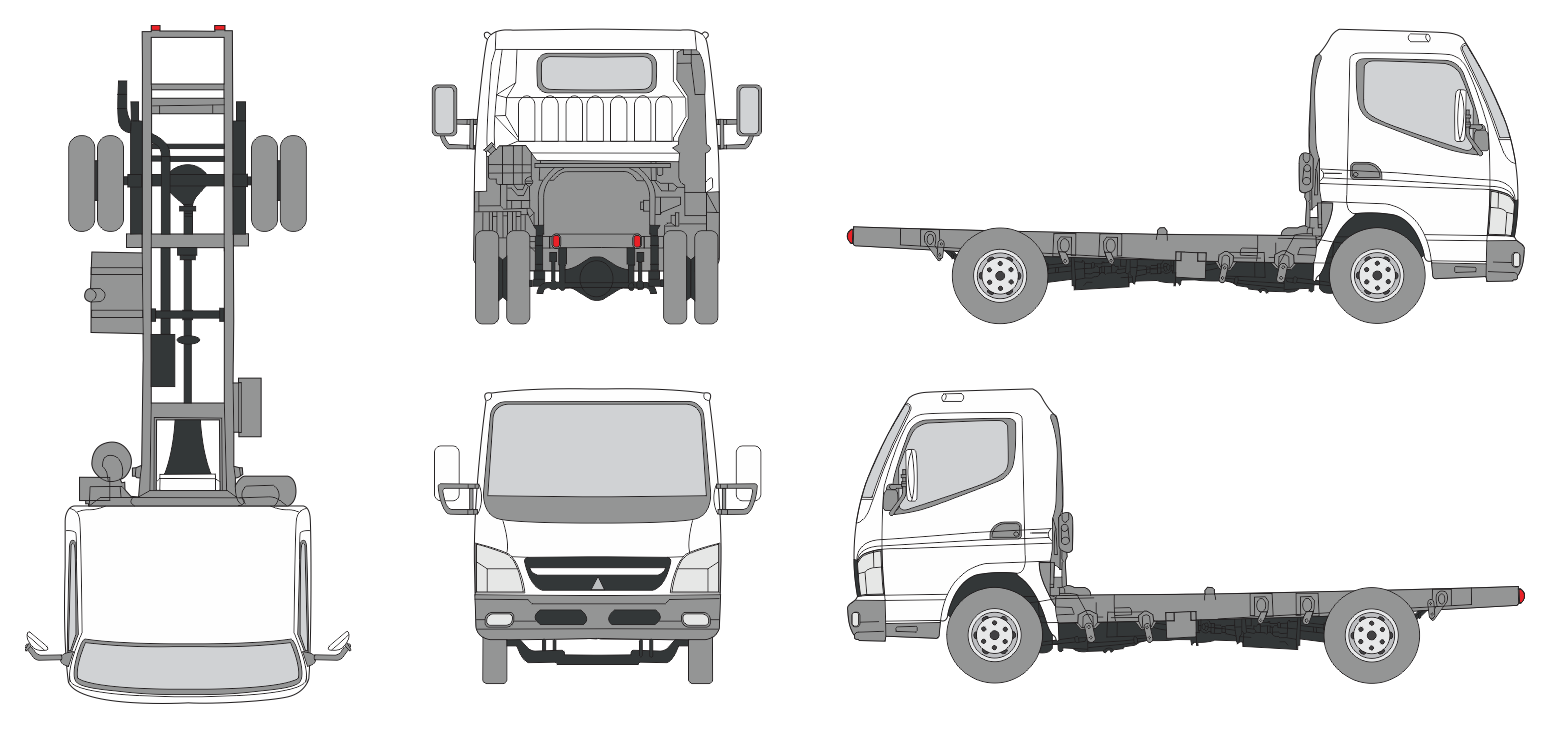 Mitsubishi Fuso Canter 2005 Truck Template