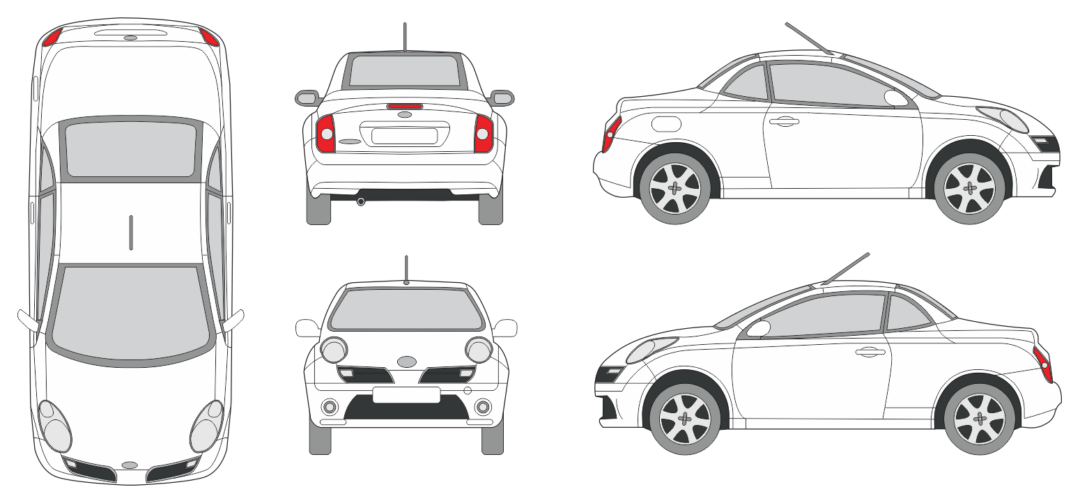 Nissan Micra C+C 2005 Car Template