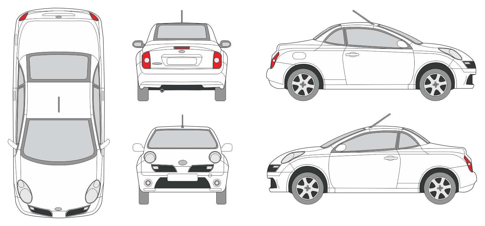 Nissan Micra C+C 2005 Car Template