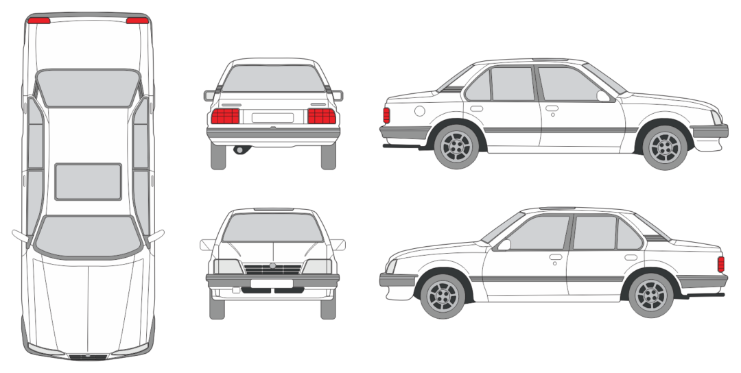 Opel Ascona 1981 Car Template