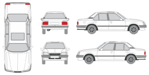 Opel Ascona 1981 Car Template