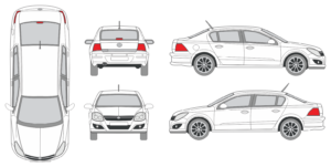 Opel Astra 2007 Car Template