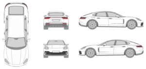 Porsche Panamera 2020 Car Template