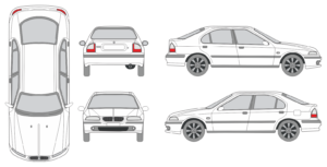 Rover 45 1995 Car Template