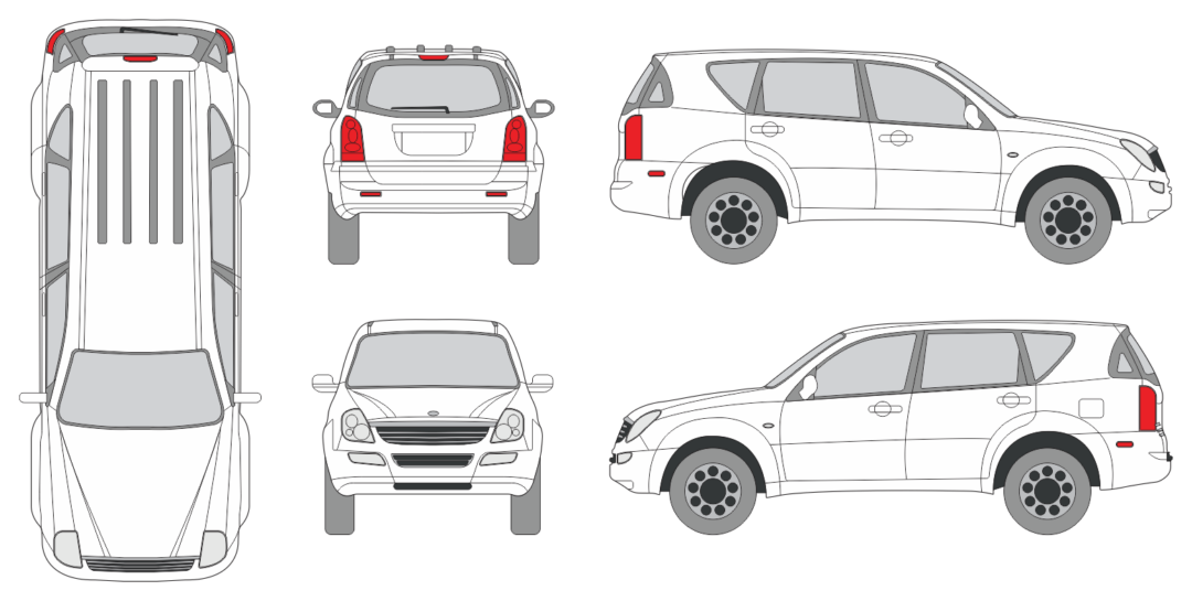 Ssangyong Rexton 45 SUV Template