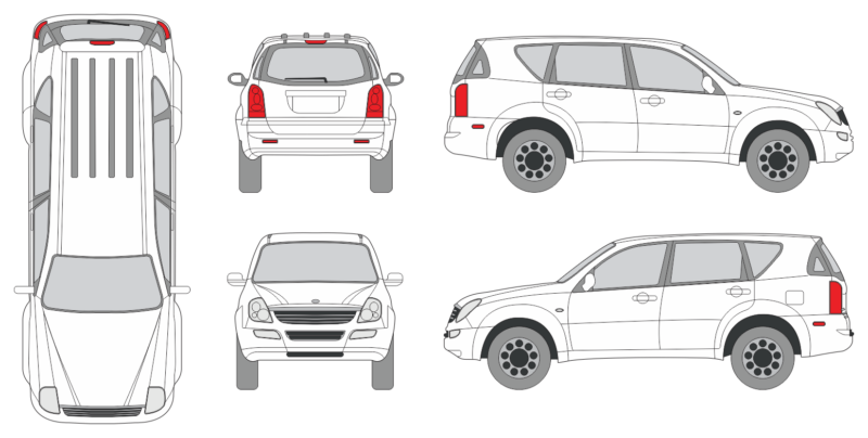 Ssangyong Rexton 45 SUV Template