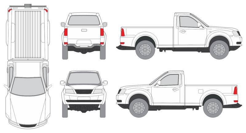 Tata Xenon 2007 Pickup Template