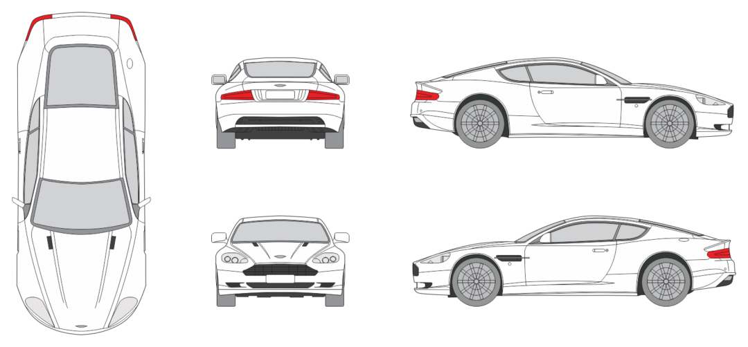 Aston Martin DB9 2004 Car Template