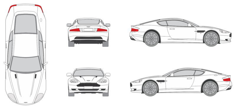 Aston Martin DB9 2004 Car Template