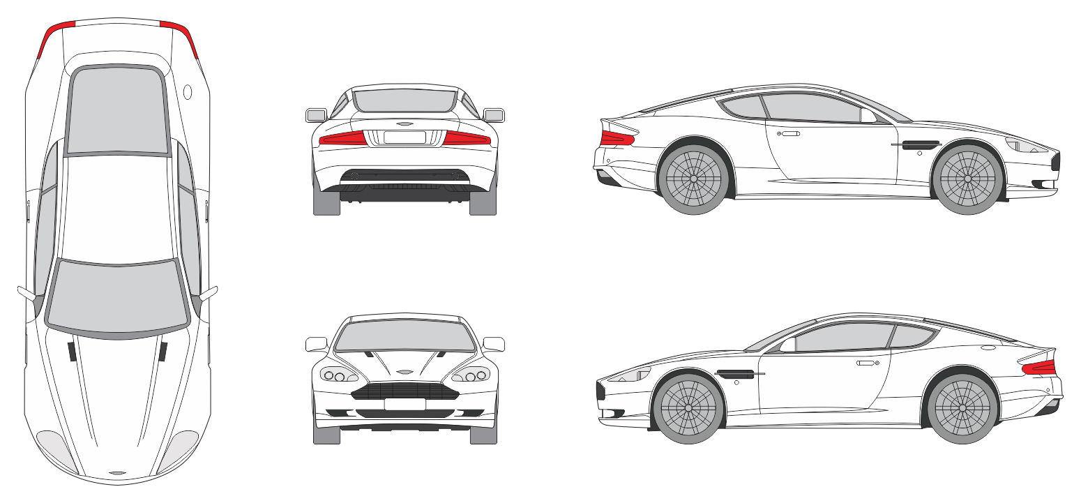 Aston Martin DB9 2004 Car Template