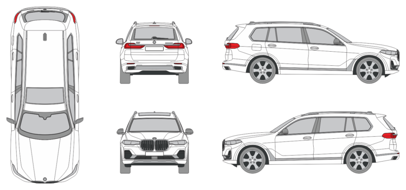 BMW X7 2019 SUV Template