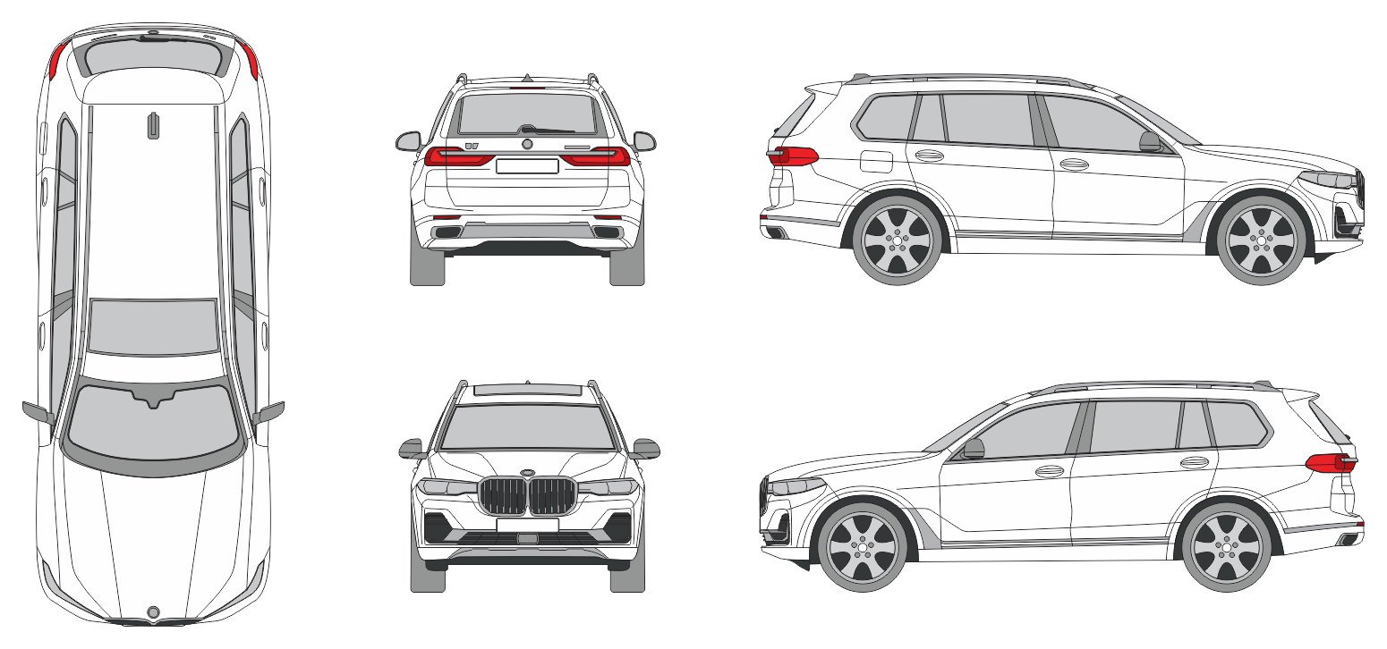 BMW X7 2019 SUV Template