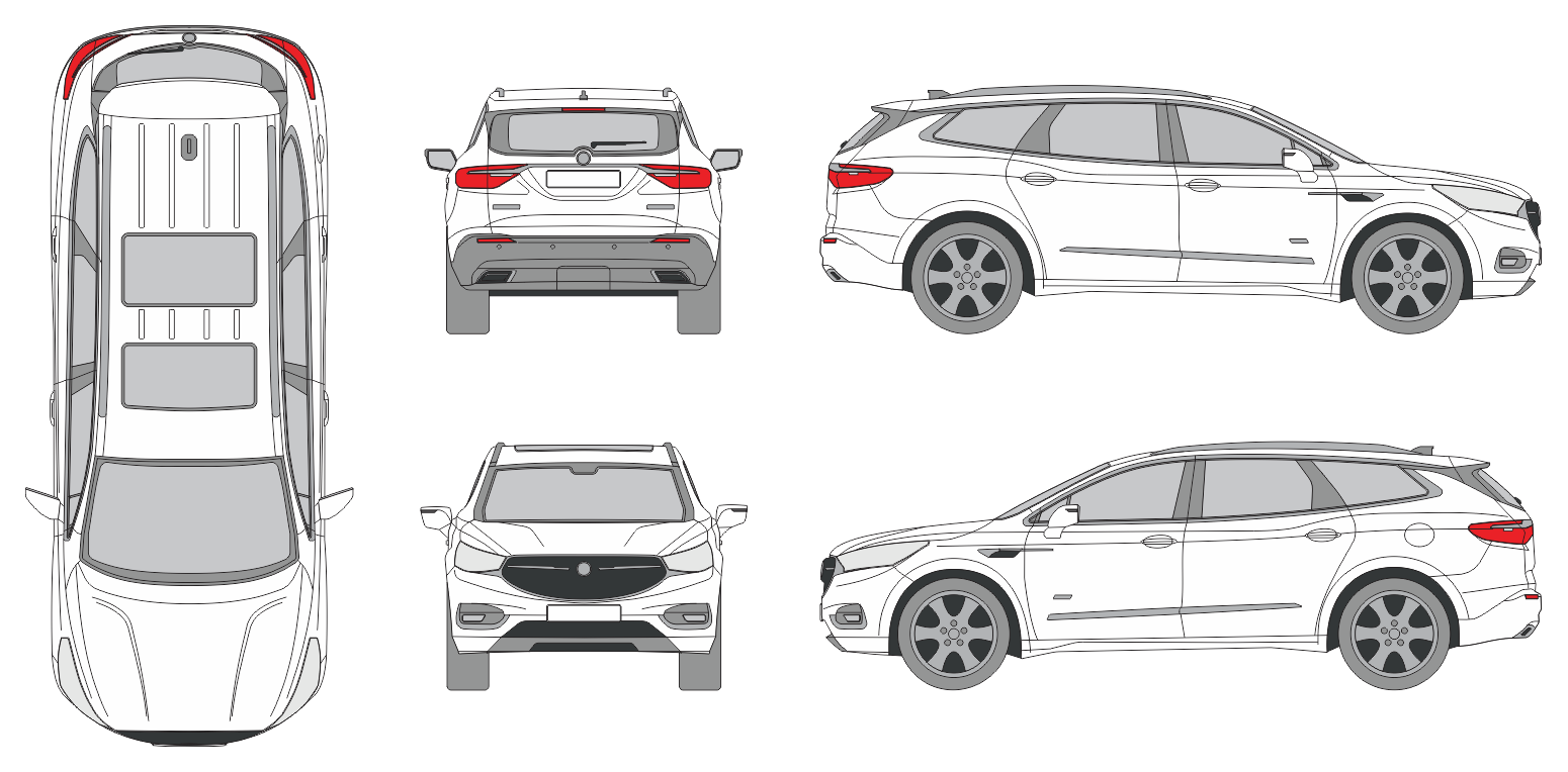 Buick Enclave 2018 SUV Template