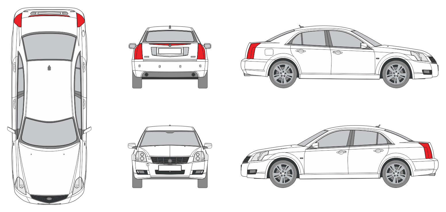 Cadillac BLS 2005 Car Template