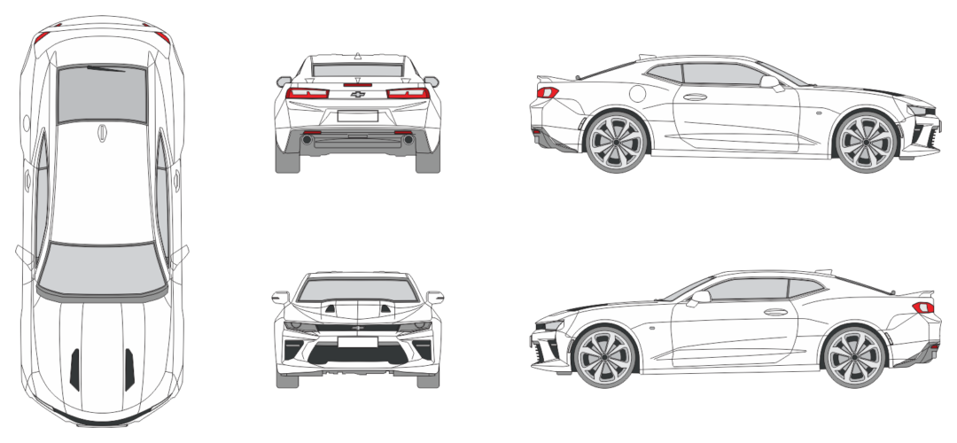 Chevrolet Camaro SS 2016 Car Template