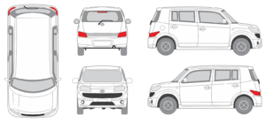 Daihatsu Materia 2007 Car Template