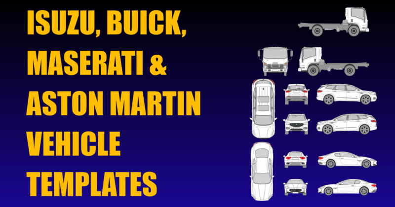 Isuzu, Buick, Maserati and Aston Martin Vehicle Templates Added