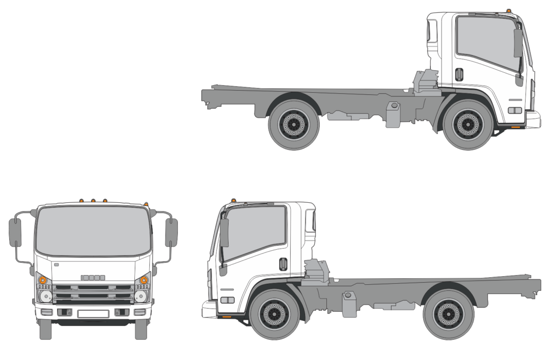 Isuzu NPR 2016 Truck Template