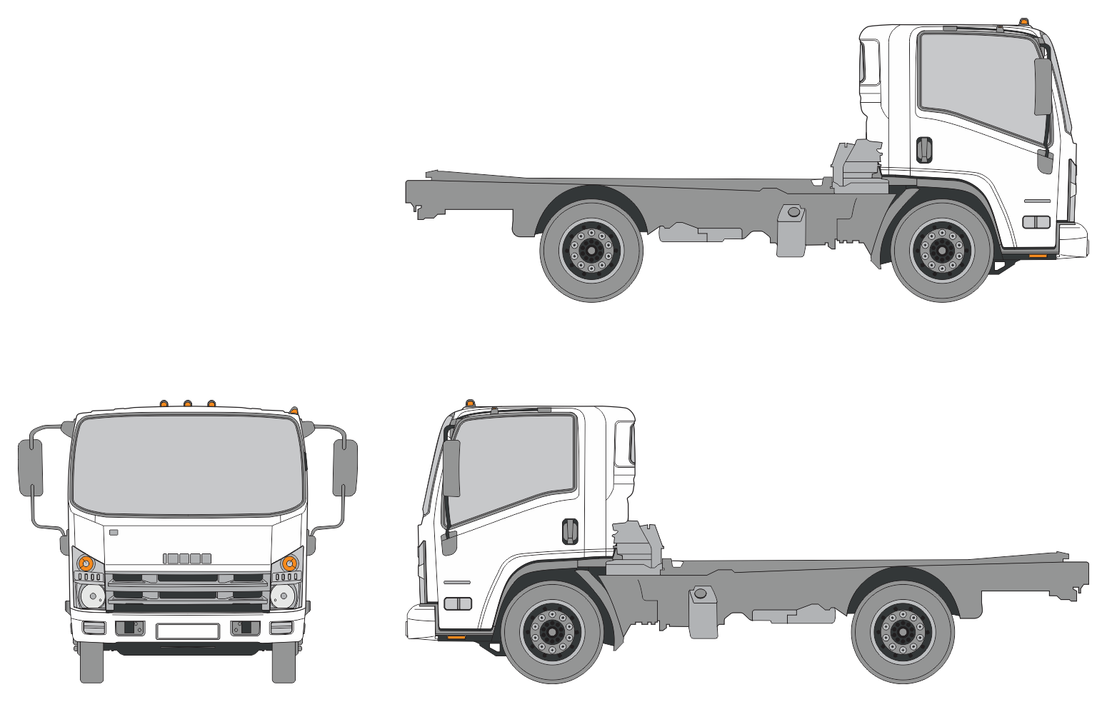 Isuzu NPR 2016 Truck Template