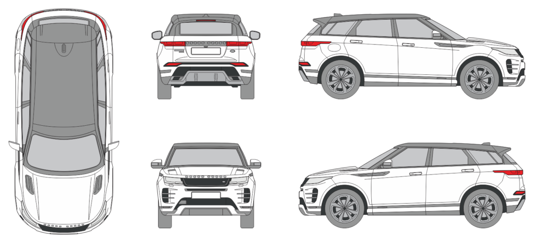 Landrover Range Rover Evoque 2019 SUV Template