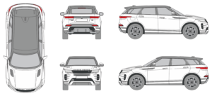 Landrover Range Rover Evoque 2019 SUV Template