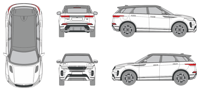 Landrover Range Rover Evoque 2019 SUV Template