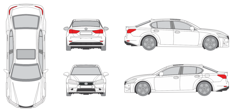 Lexus GS 2012 Car Template