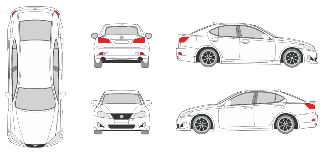 Lexus IS 2005 Car Template