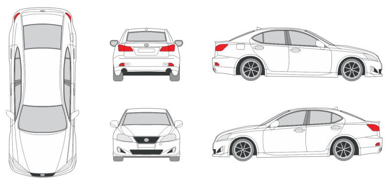 Lexus IS 2005 Car Template