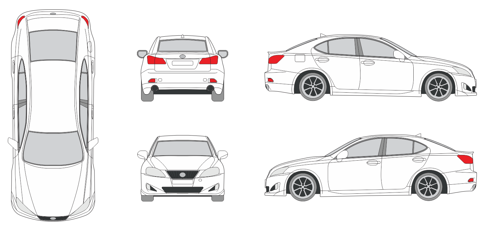 Lexus IS 2005 Car Template