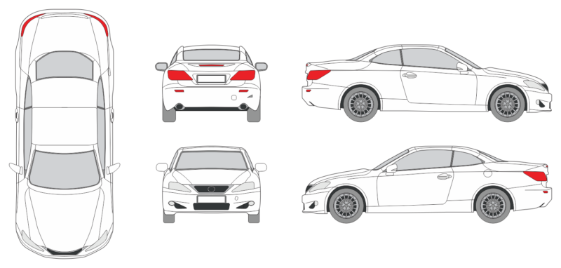 Lexus IS 2009 Car Template