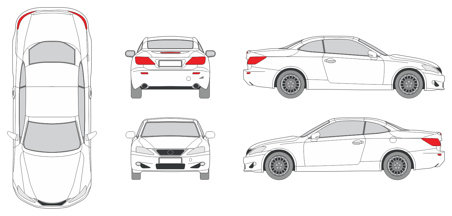 Lexus IS 2009 Car Template