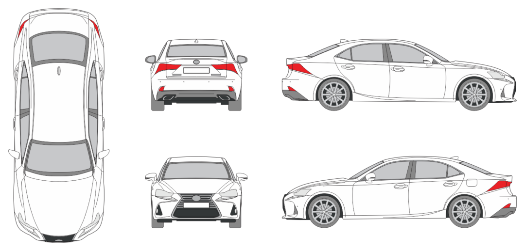 Lexus IS 2018 Car Template