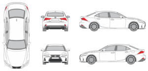 Lexus IS 2018 Car Template