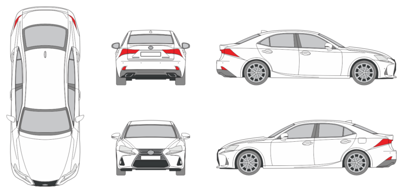 Lexus IS 2018 Car Template