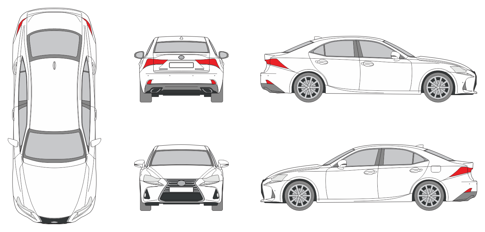 Lexus IS 2018 Car Template