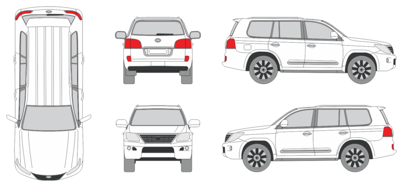 Lexus LX 2008 SUV Template