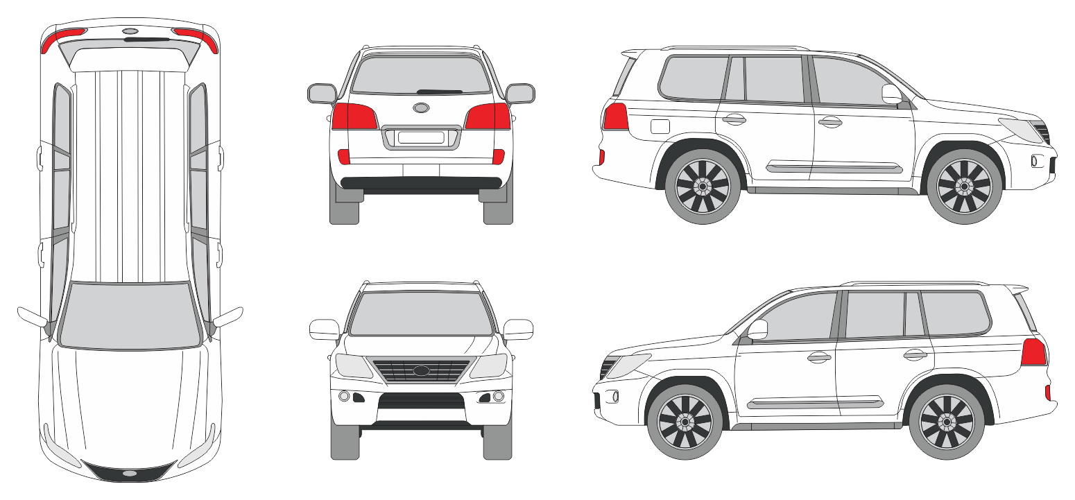 Lexus LX 2008 SUV Template