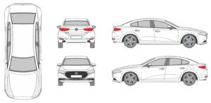 Mazda 3 2019 Car Template