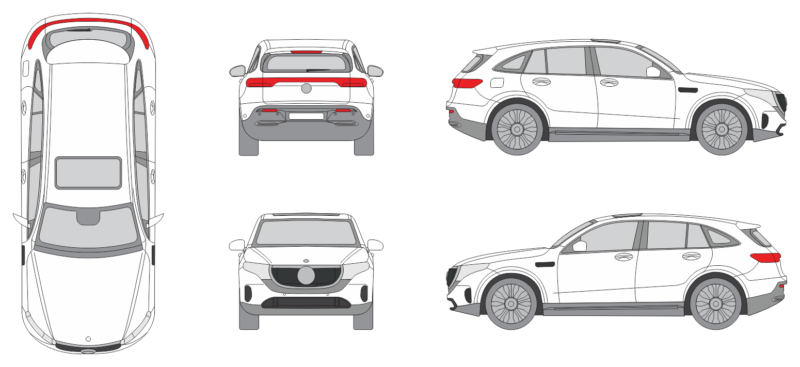 Mercedes Benz EQC 2019 SUV Template