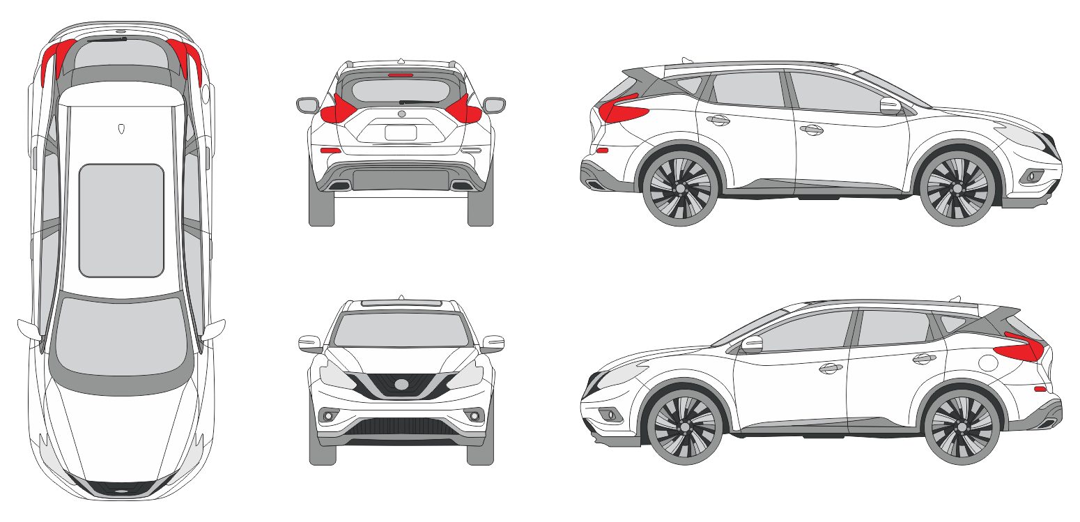 Nissan Murano 2015 Car Template