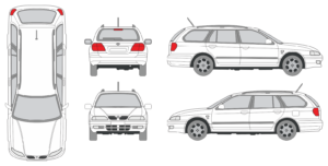 Nissan Primera 1996 Station Wagon Template