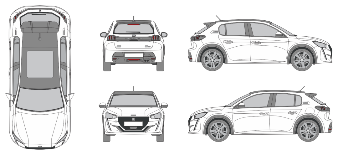 Peugeot 208 2019 SUV Template