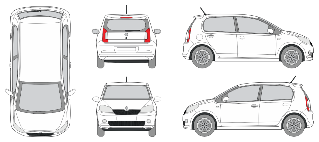 Skoda Citigo 2012 Car Template