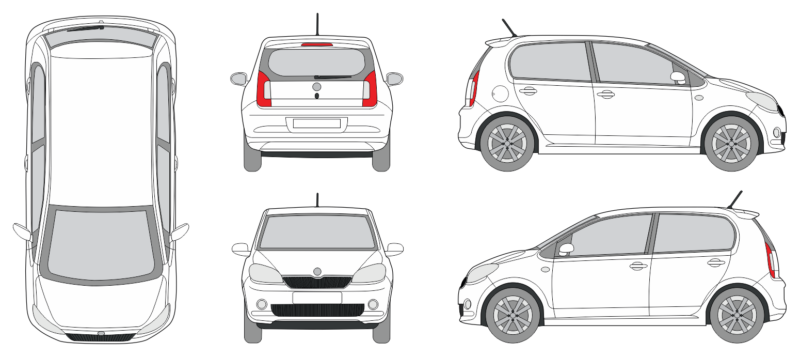 Skoda Citigo 2012 Car Template