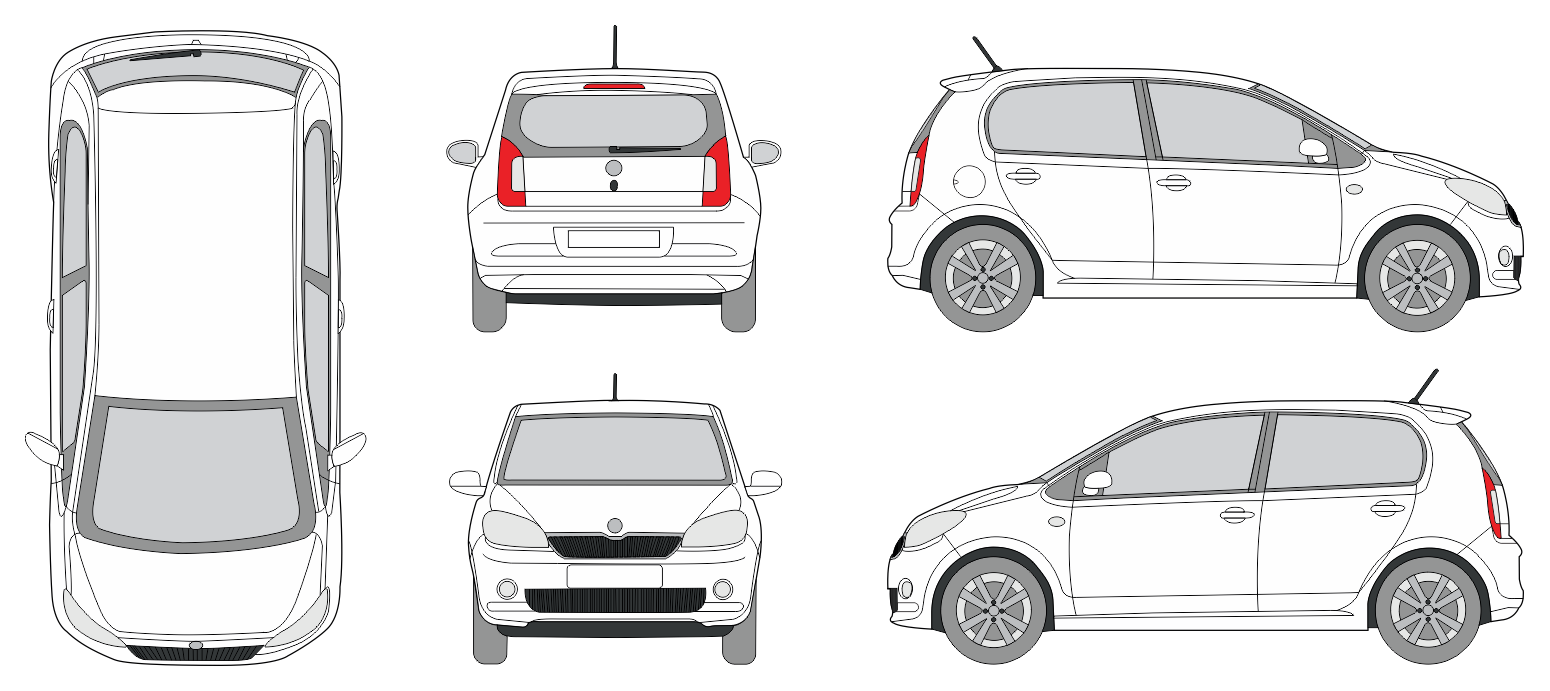 Skoda Citigo 2012 Car Template