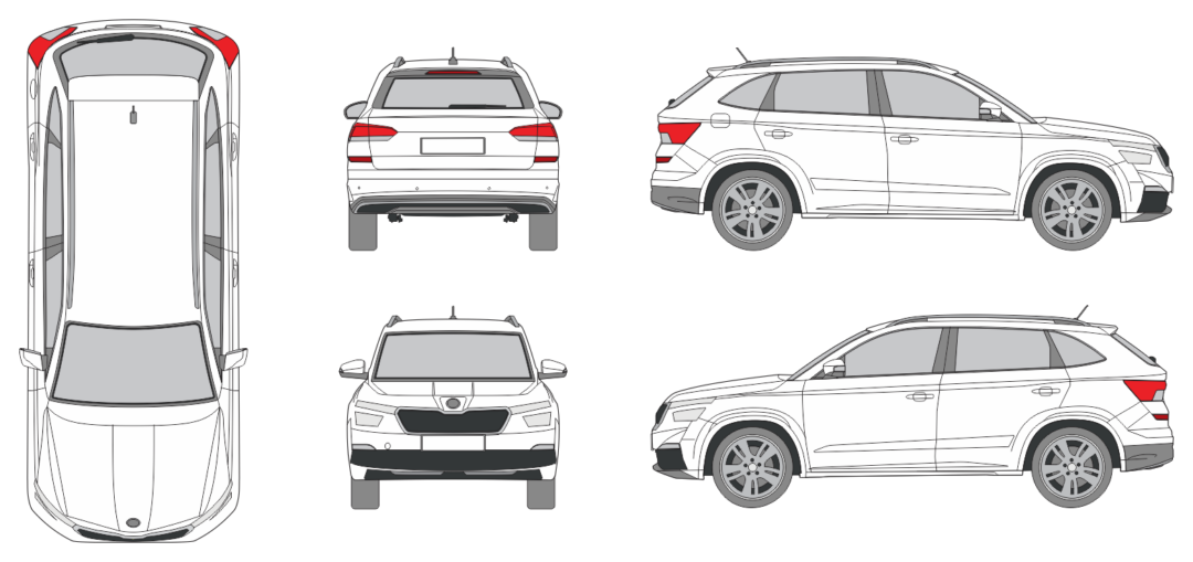 Skoda Kamiq 2019 SUV Template