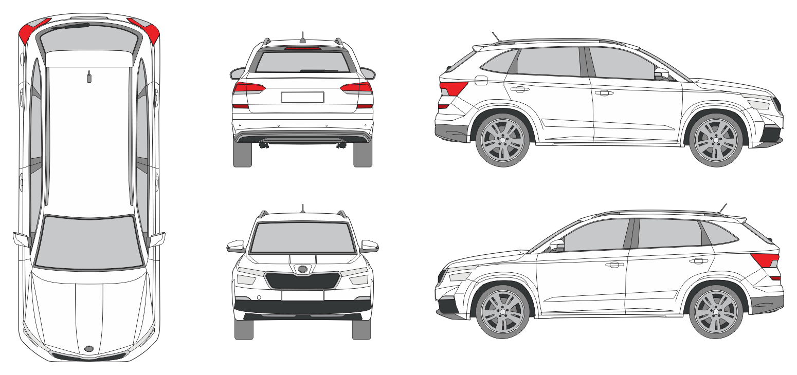 Skoda Kamiq 2019 SUV Template