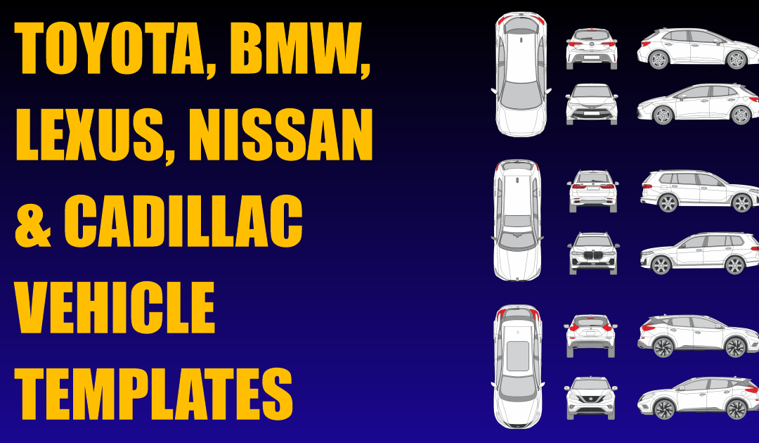 Toyota, BMW, Lexus, Nissan and Cadillac Vehicle Templates Added