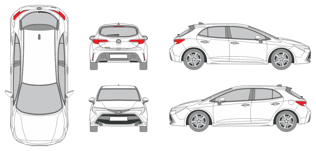 Toyota Corolla 2018 Car Template